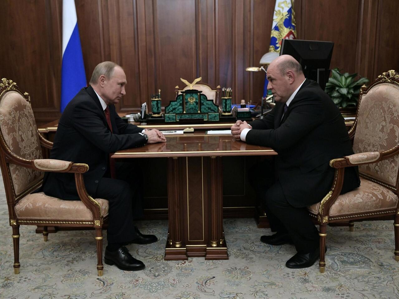 Путин поддержал кадровые предложения Мишустина на встрече в понедельник